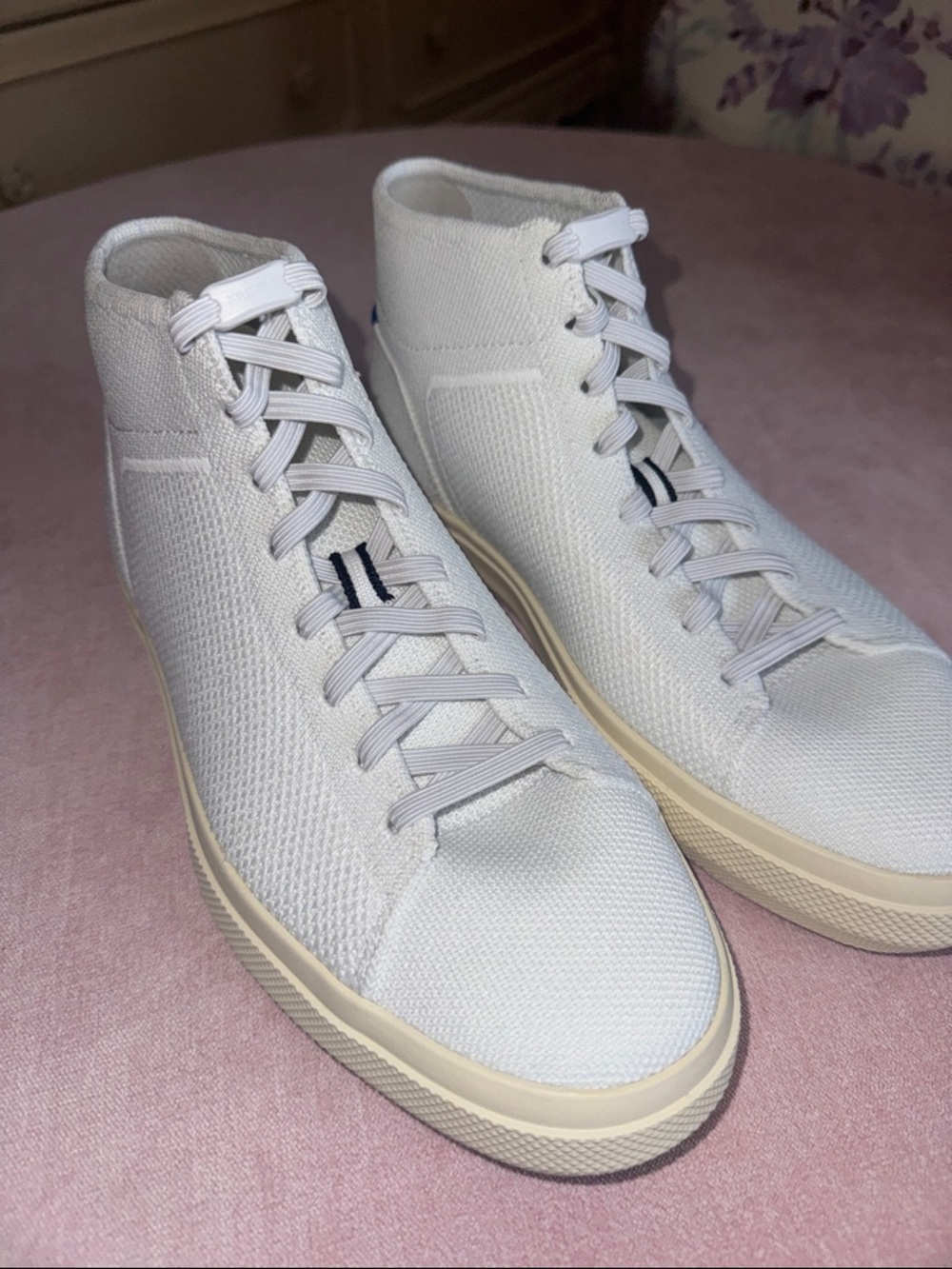 Rothy’s Women's High Top Sneaker - Bright White NWOT